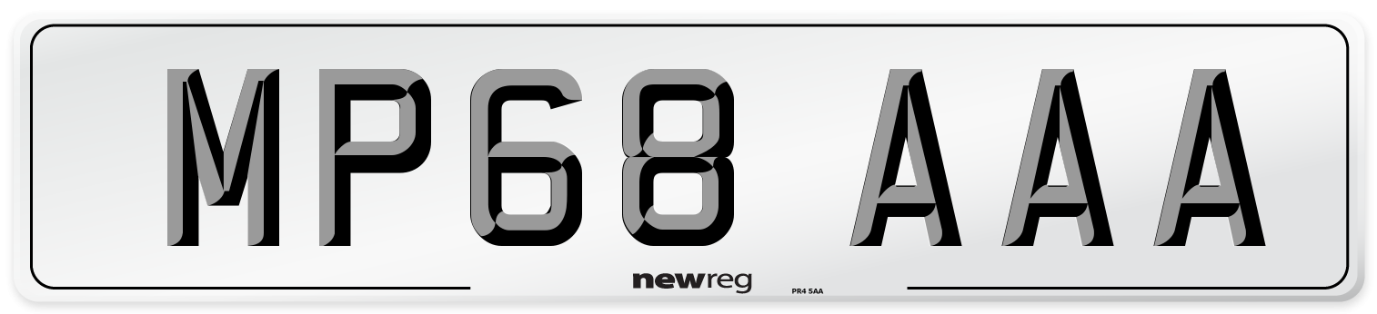 MP68 AAA Number Plate from New Reg